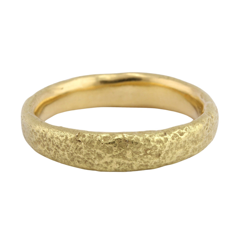 
                      
                        Front-facing view of Noah band by Betsy Barron Jewellery in 18k yellow gold
                      
                    