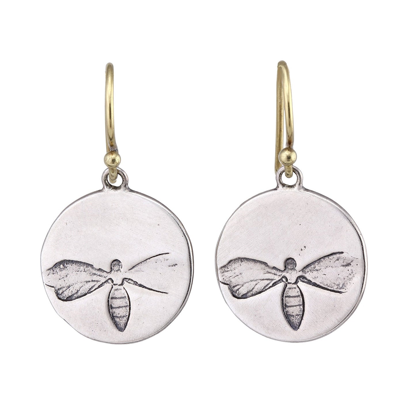 Fossil Bee Earring