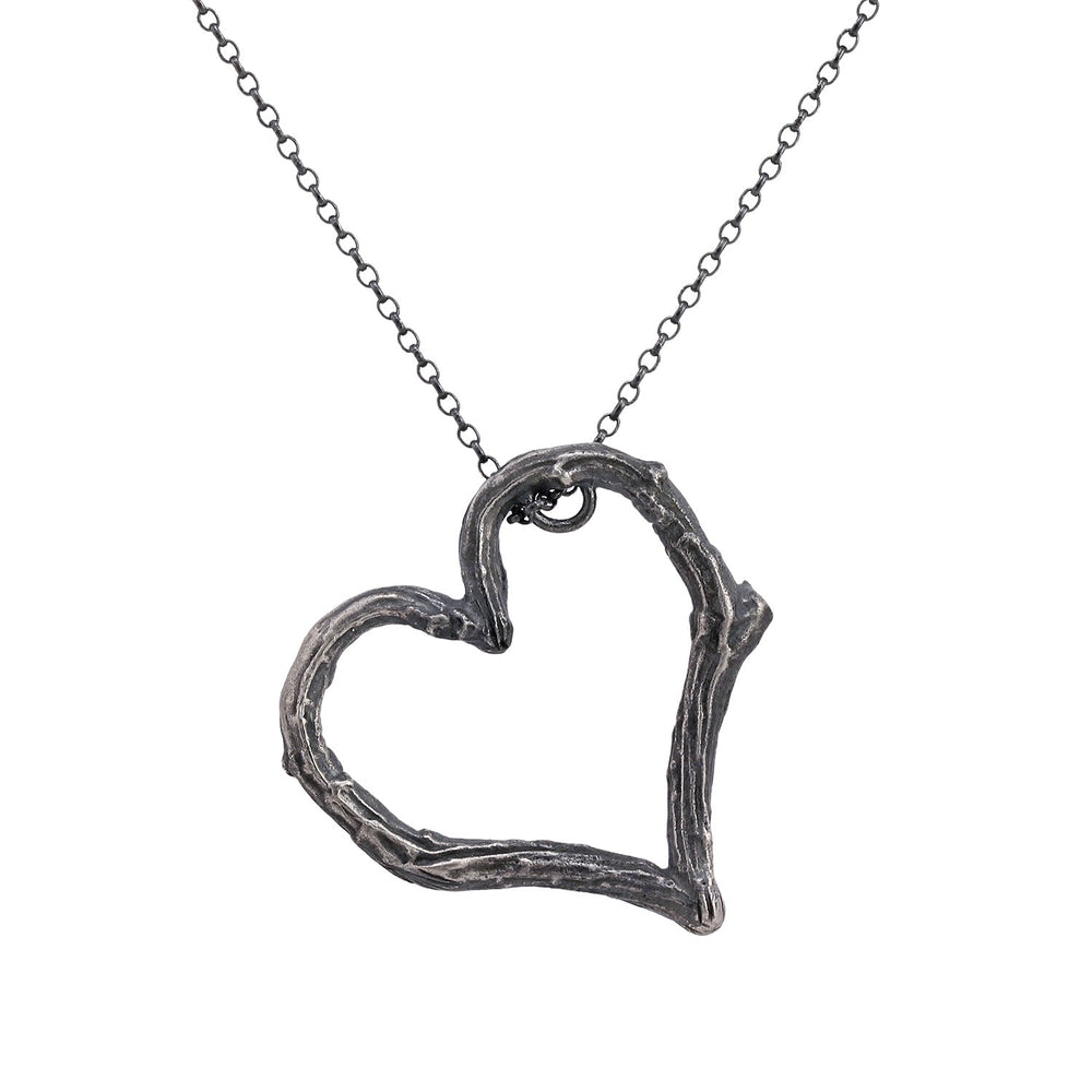 
                      
                        Detail view of Elio Necklace in oxidized sterling silver by Betsy Barron
                      
                    