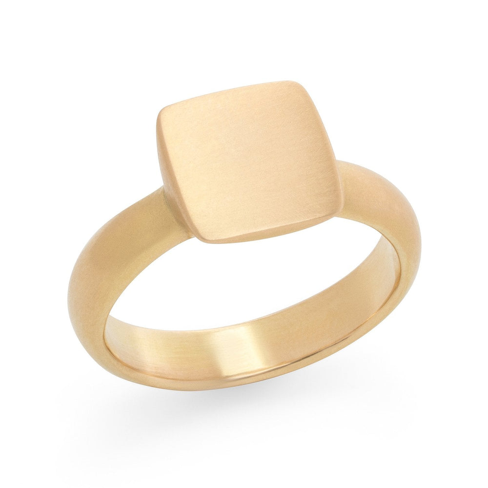 
                      
                        Angled view of Square Signet Ring in 10k yellow gold by Betsy Barron Jewellery
                      
                    