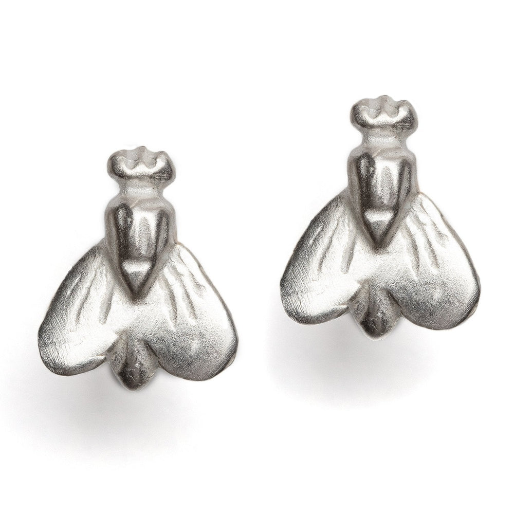 
                      
                        Petite Abeille earrings by Betsy Barron in sterling silver
                      
                    