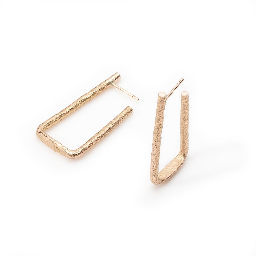 Tallboy Hoop earrings by Betsy Barron Jewellery in rose gold