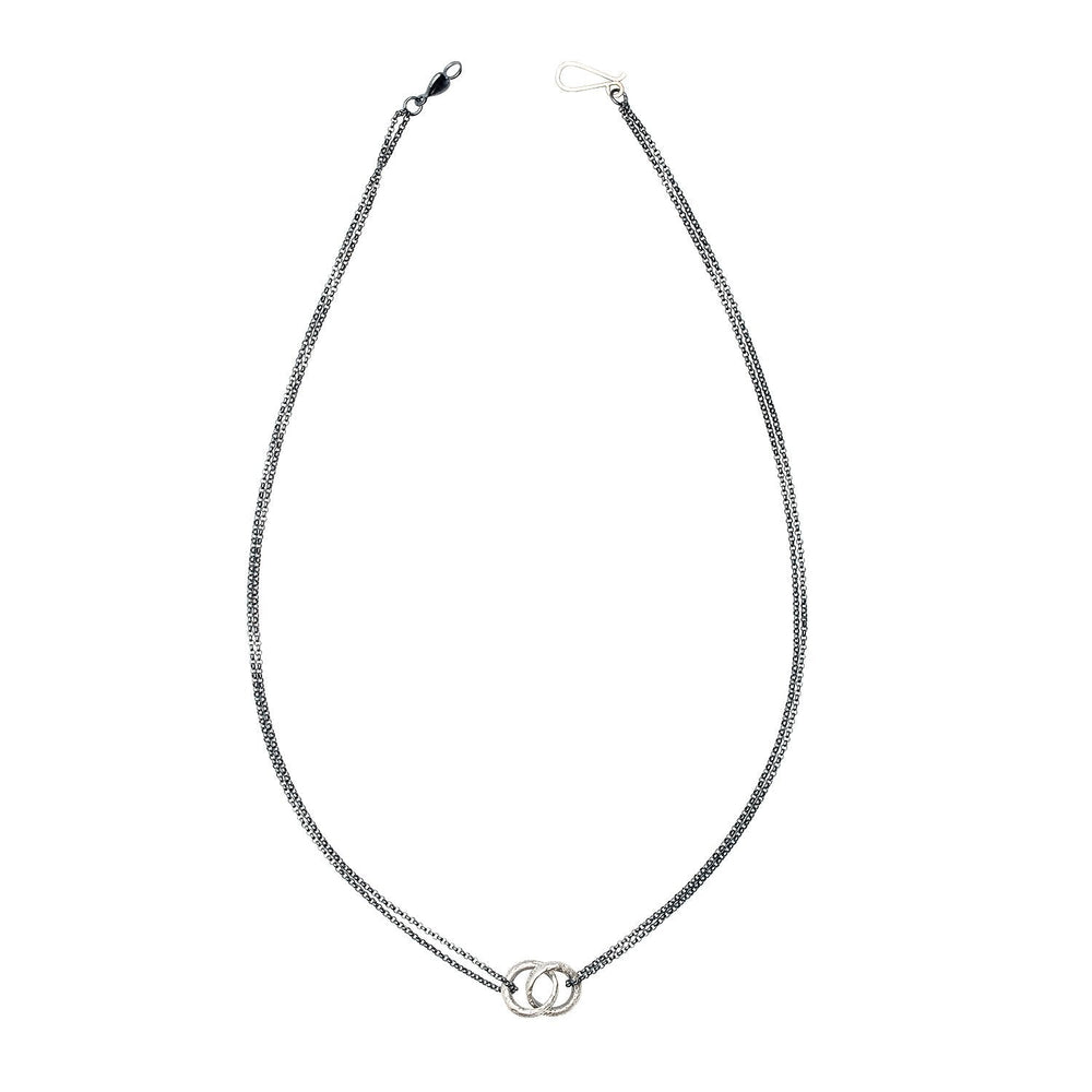 
                      
                        Top view of Nicky Necklace by Betsy Barron in sterling silver.
                      
                    