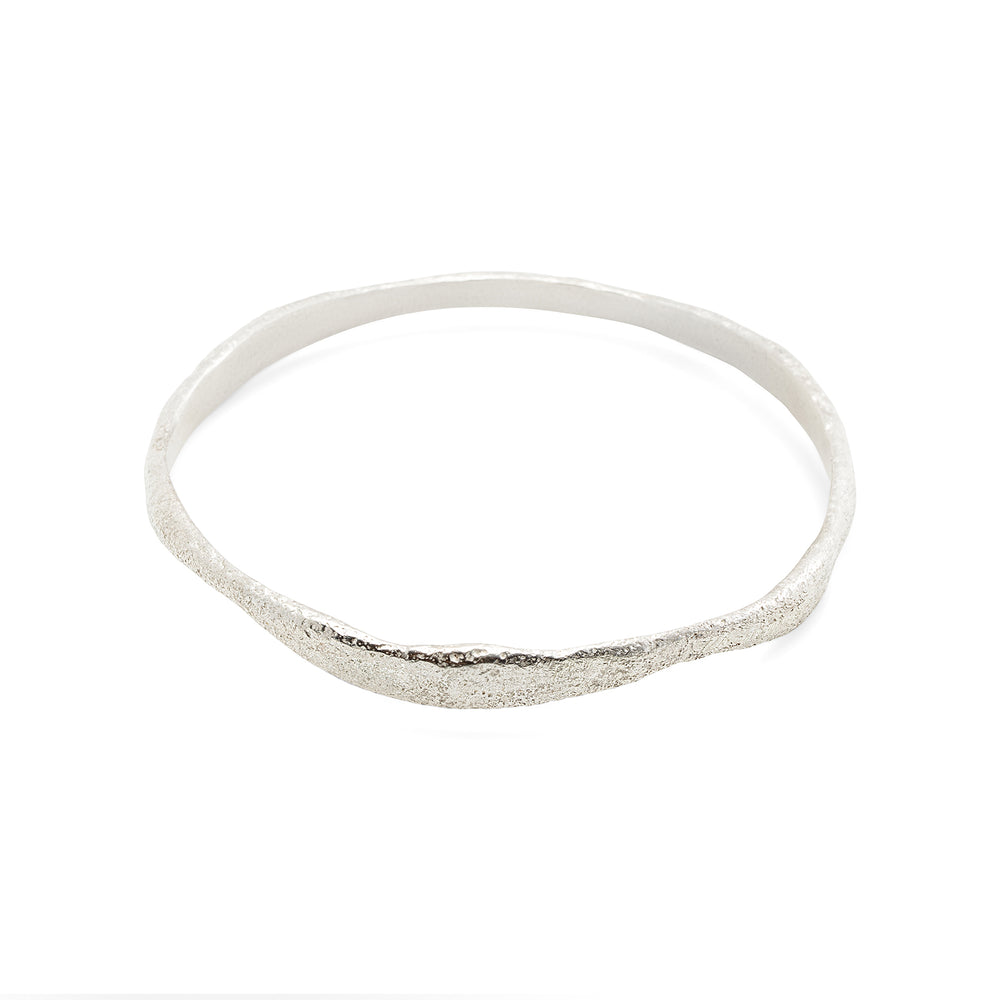 Molten Bangle in sterling silver