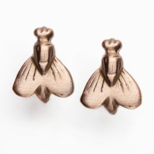 Petite Abeille earrings in rose gold